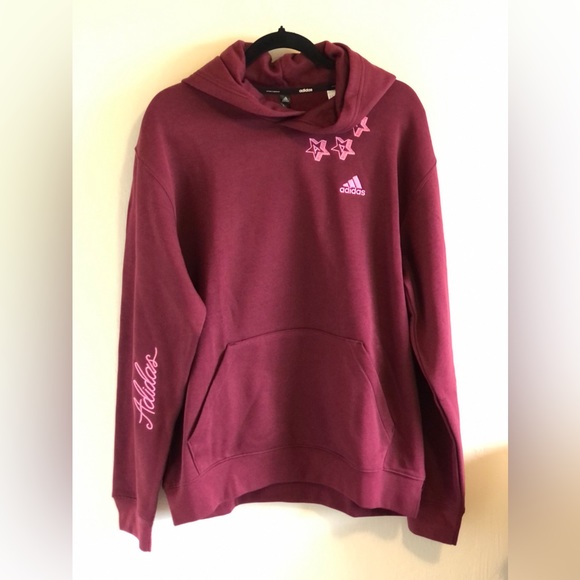 adidas Other - Adidas Brand Hooded Sweatshirt Pullover Maroon Men’s Sz.Med,Women’s Sz.Large NWT